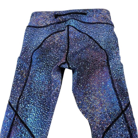 Lululemon Activewear Leggings Womens Size 4 Purple Mermaid Strive Elastic Waist - Picture 11 of 12